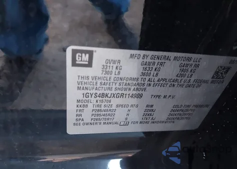 2016 Cadillac Escalade Luxury Collection из США, поврежденный, VIN 1GYS4BKJXGR114909